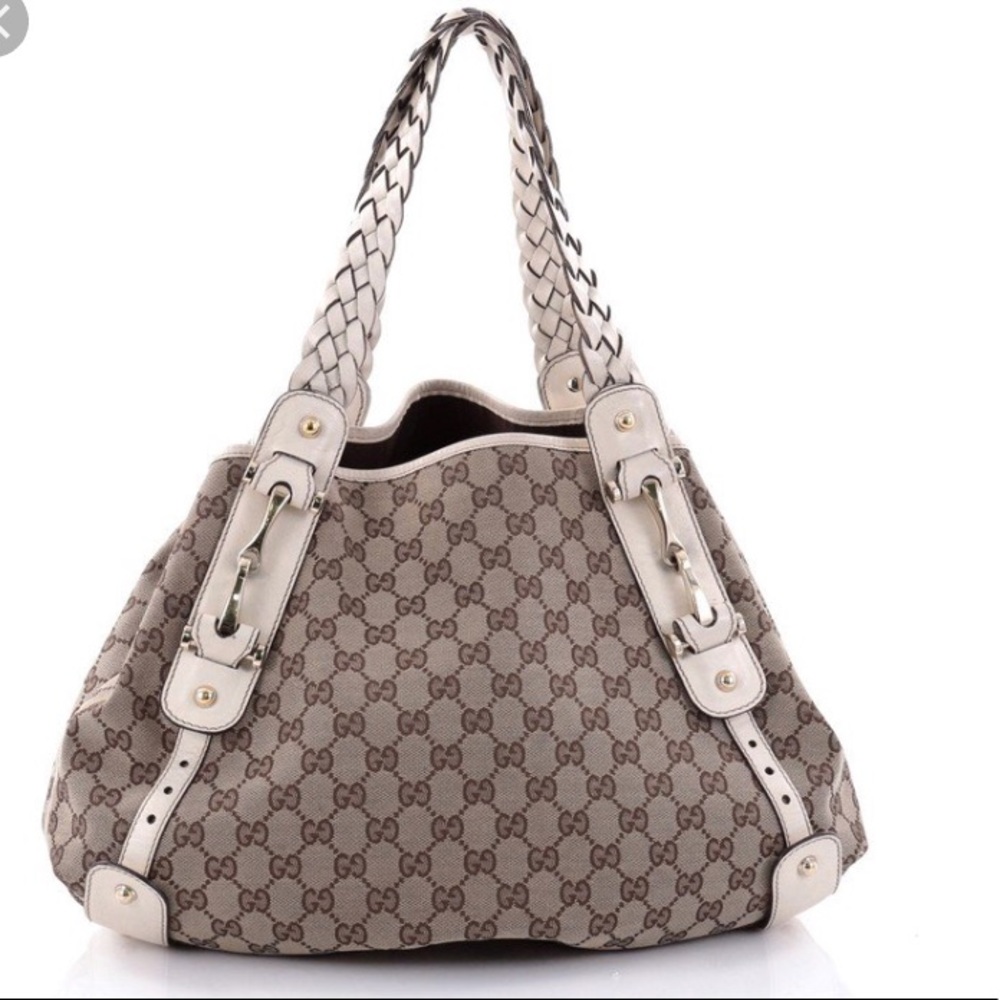 Authentic Gucci Pelham White Hobo Handbag Purse